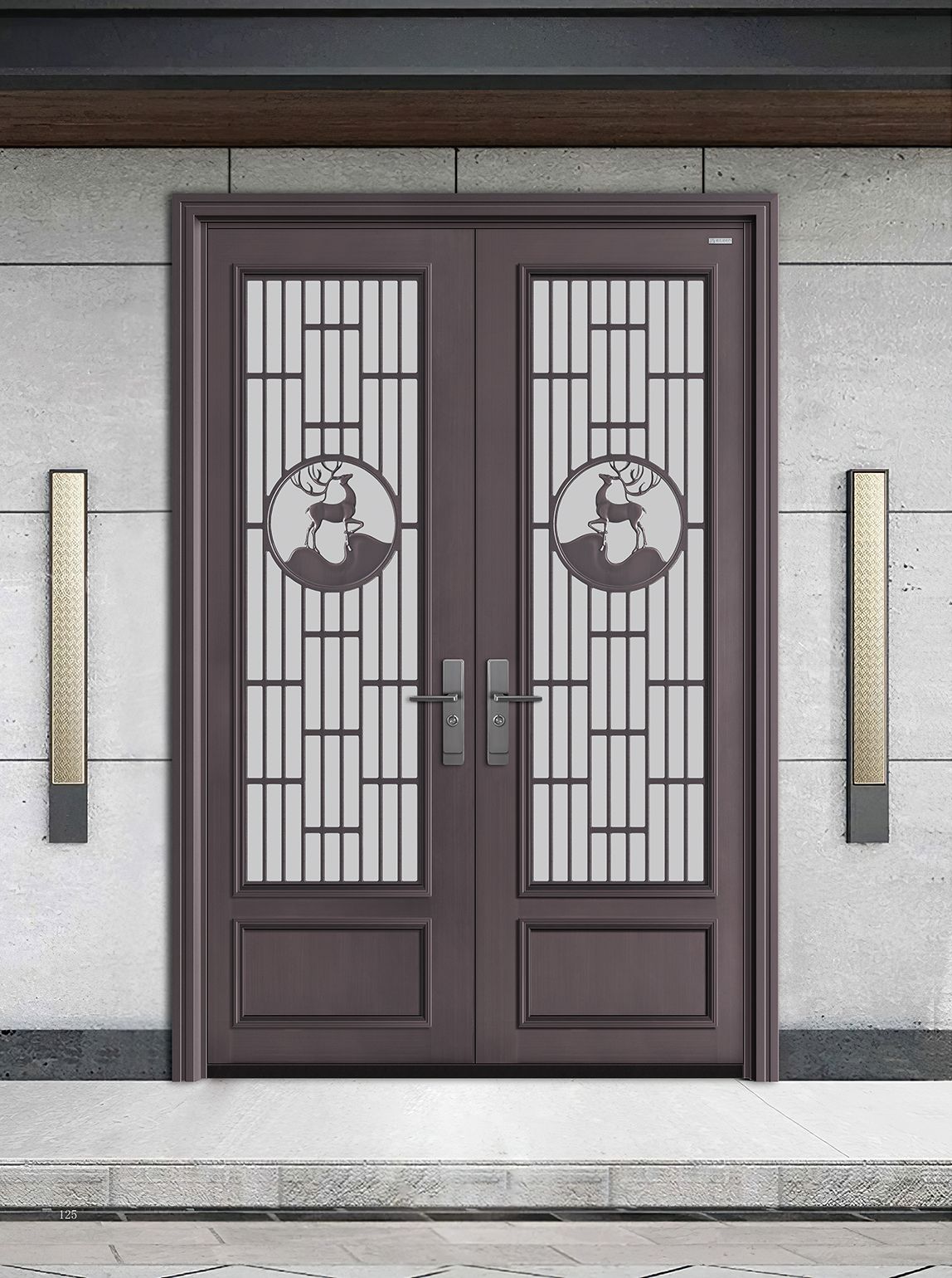 墨艺工艺系列-玻璃翰晨对开